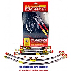 BHOSG3-ZP Goodridge Brake Hose Kit VW Golf Mk1 17,  With rear disc brake conversion and Golf Mk2 or Mk3 rear calipers (1974 - 1984)