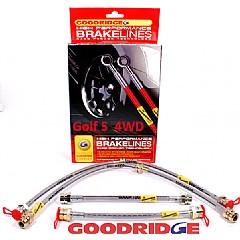 BHOSG7.2-ZP Goodridge Brake Hose Kit VW Golf Mk5 R32 1K,  Four Wheel Drive Vehicles - includes front and mid hoses  (2007 - 2008)