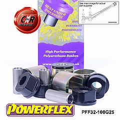 PFF32-108G25 Front Radius Arm Front Bushes Caster Offset - 25mm Lift land rover Defender 1994 - 2002,