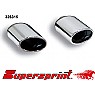 Supersprint End Pipe Kit Left + Right 120mm x 80mm