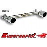 Supersprint End Pipe Kit Left + Right Single Round 100mm.