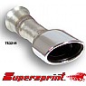 Supersprint End Pipe Kit 120mm x 80mm Stainless steel