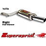 Supersprint Rear Exhaust Right Single Round 90mm