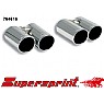 Supersprint End Pipe Kit, 4 exit Left Twin Round 80mm + Right Twin Round 80mm