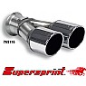 Supersprint End Pipe Kit Twin Round 80mm