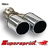 Supersprint End Pipe Twin Round 80mm