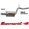 Supersprint Rear Exhaust Right Single Round 90mm