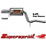 Supersprint Rear Exhaust Left Single Round 90mm