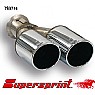 Supersprint End Pipe Twin Round 80mm