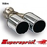 Supersprint End Pipe Twin Round 80mm