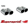 Supersprint End Pipe Kit, 4 exit Left Twin Round 80mm + Right Twin Round 80mm