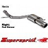 Supersprint Rear Exhaust Right Single Round 100mm