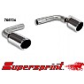 Supersprint End Pipe Kit Left + Right Single Round 100mm