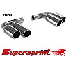Supersprint End Pipe Kit Left + Right 4 exit Twin Round 80mm