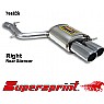 Supersprint Rear Exhaust Right Twin Round 100mmmm