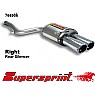 Supersprint Rear Exhaust Right Twin Round 90mm