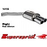 Supersprint Rear Exhaust Right Twin Round 90mm