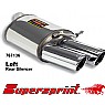 Supersprint Rear Exhaust Left Twin Round 90mm