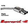 Supersprint Rear Exhaust Right Twin Round 90mm
