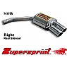 Supersprint Rear Exhaust Right Twin Round 90mm