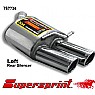 Supersprint Rear Exhaust Left Twin Round 90mm