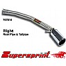 Supersprint Rear Pipe Right Single Round 100mm