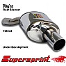 Supersprint Rear Exhaust Right Single Round 100mm Power Loop