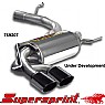 Supersprint Rear Exhaust 90mm x 70mm - BLACK ENDPIPES