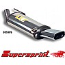 Supersprint Rear Exhaust Oval 145mm x 75mm Stainless steel