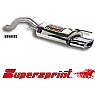 Supersprint Rear Exhaust Oval EVO1 145mm x 75mm Stainless steel