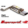 Supersprint Rear Exhaust Right Oval 145mm x 75mm Stainless steel