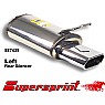 Supersprint Rear Exhaust Left Oval 145mm x 75mm Stainless steel
