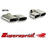 Supersprint End Pipe Kit, 4 exit Oval Left 145mm x 75mm + Right Oval 145mm x 75mm