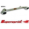Supersprint End Pipe Kit Left + Right 120mm x 80mm