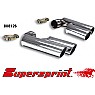 Supersprint End Pipes Kit Left Twin Round 80mm + Right Twin Round 80mm