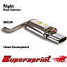 Supersprint Rear Exhaust Right Oval 145mm x 75mm