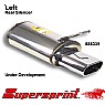 Supersprint Rear Exhaust Left Oval 145mm x 75mm