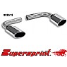 Supersprint End Pipe Kit Left + Right 120mm x 80mm
