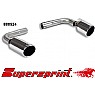 Supersprint End Pipe Kit Left Single Round 100mm - Right Single Round 100mm