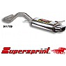 Supersprint Rear Exhaust Oval EVO1 145mm x 75mm Stainless steel