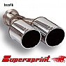 Supersprint End Pipe Twin Round 80mm