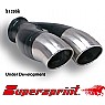 Supersprint Endpipe Twin Round 76mm - 80mm DSP Stainless Steel