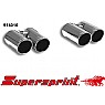 Supersprint End Pipe Kit, 4 exit Left Twin Round 80mm + Right Twin Round 80mm
