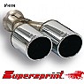 Supersprint End Pipe Twin Round 80mm