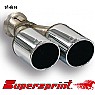 Supersprint End Pipe Twin Round 80mm