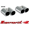 Supersprint End Pipes Kit Left Twin Round 80mm - Right Twin Round 80mm