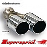 Supersprint Endpipe Twin Round 80mm